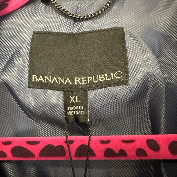 NWT Banana Republic Blue Suede Jacket - Picture 4 of 5